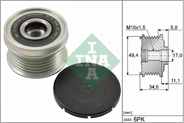 Schaeffler INA 발전기 프리휠 535 0155 10