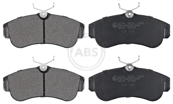 A.B.S. Kit pastiglie freno, Freno a disco 36740