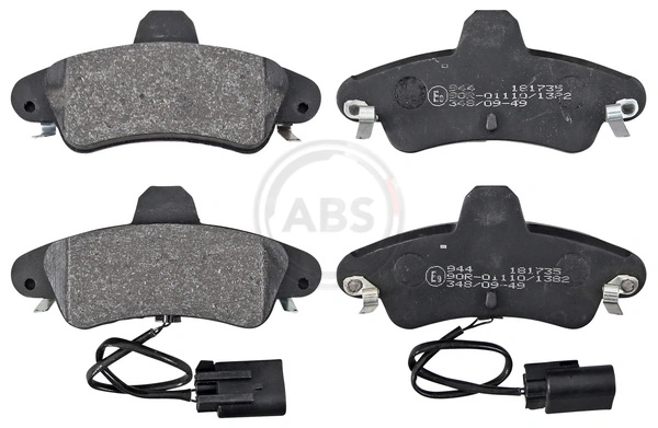 A.B.S. Set bantalan rem, rem cakram 37498