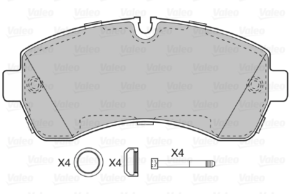 VALEO Set Pad Brek, Brek Piring 598881