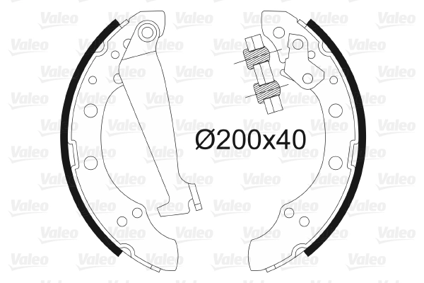 VALEO Kit ganasce freno 562080