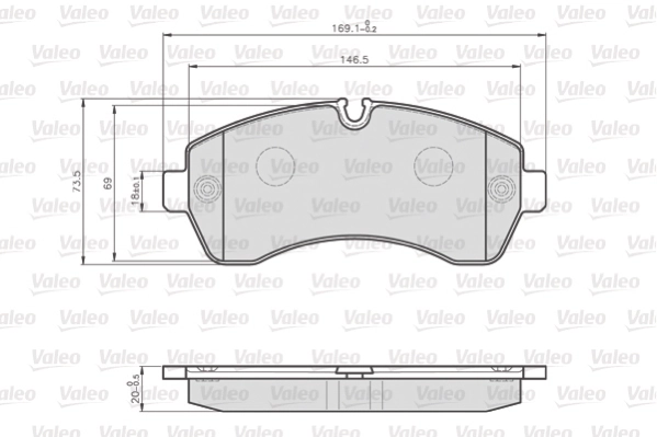 VALEO Set Pad Brek, Brek Piring 872200