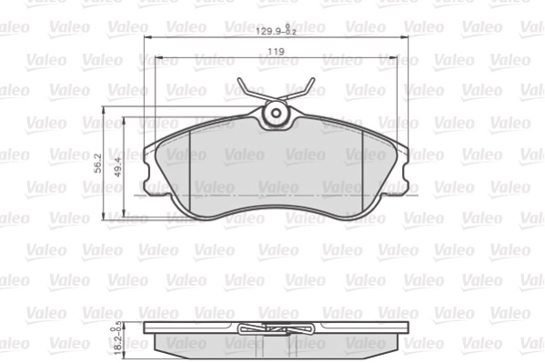 VALEO Set Pad Brek, Brek Piring 873124