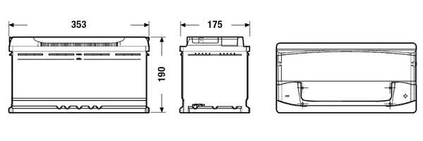 EXIDE מצבר המתנע EA1000