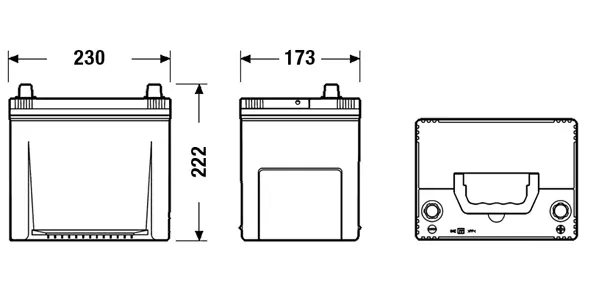 EXIDE 스타트 배터리 EA654