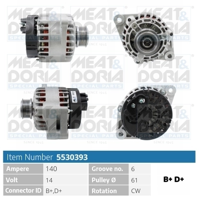 MEAT & DORIA Alternatör 5530393