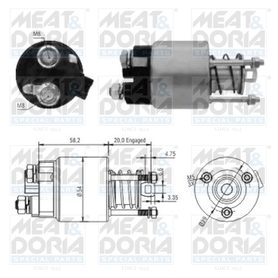 MEAT & DORIA Тяговое реле, стартер 46101