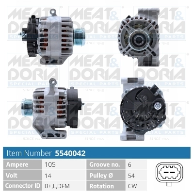 MEAT & DORIA Alternatör 5540042