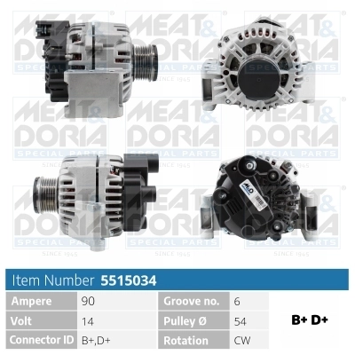 MEAT & DORIA Alternatör 5515034