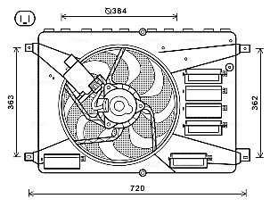 AVA QUALITY COOLING Ventola, Raffreddamento motore FD7556