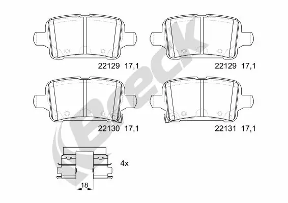 BRECK Set Pad Brek, Brek Piring 22129 00 704 00