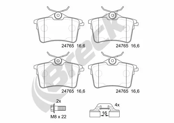 BRECK Set Pad Brek, Brek Piring 24765 00 704 00