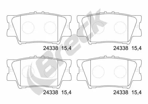 BRECK Brake Pad Set, disc brake 24338 00 704 00
