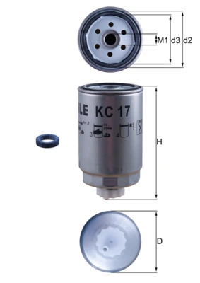 MAHLE 연료 필터 KC 17D