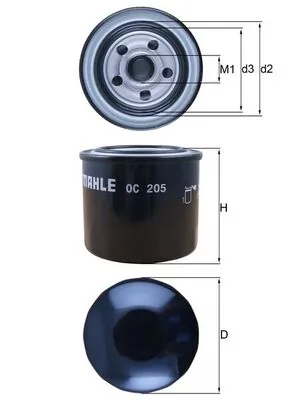 MAHLE Penapis Minyak OC 205