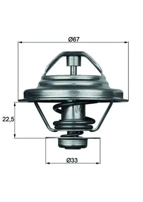 MAHLE Thermostat, coolant TX 24 87D