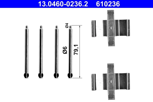 ATE Kit accessori, Pastiglia freno 13.0460-0236.2