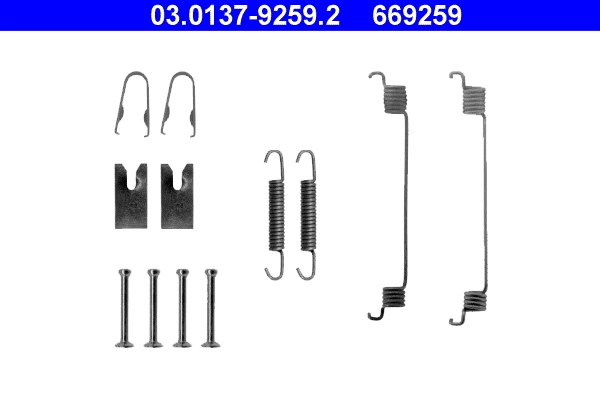 ATE Kit accessori, Ganasce freno 03.0137-9259.2
