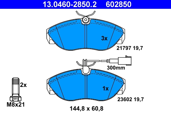 ATE Set Pad Brek, Brek Piring 13.0460-2850.2