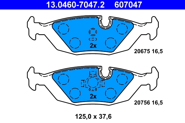 ATE Kit de plaquettes de frein, frein à disque 13.0460-7047.2