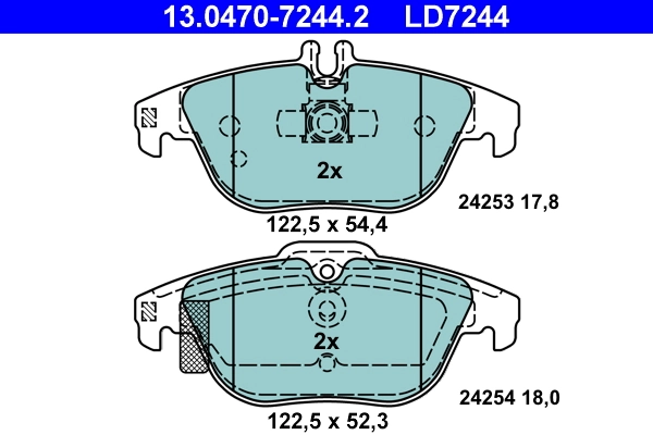 ATE Set Pad Brek, Brek Piring 13.0470-7244.2