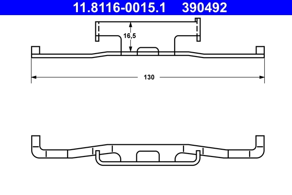 ATE Feder, Bremssattel 11.8116-0015.1