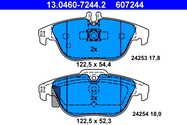 ATE Set Pad Brek, Brek Piring 13.0460-7244.2
