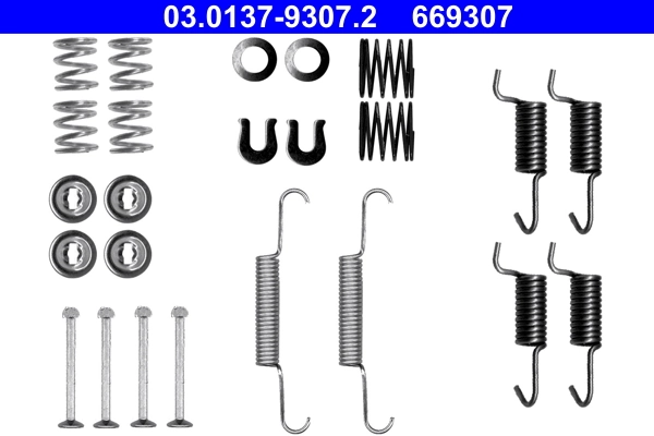 ATE Juego de accesorios, zapatas de freno de estacionamiento 03.0137-9307.2