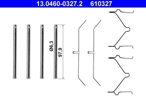ATE Accessory Kit, disc brake pad 13.0460-0327.2