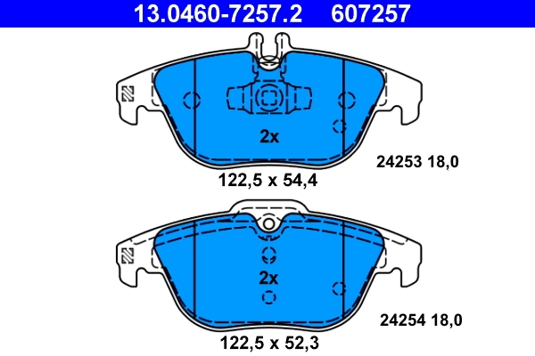ATE Set Pad Brek, Brek Piring 13.0460-7257.2