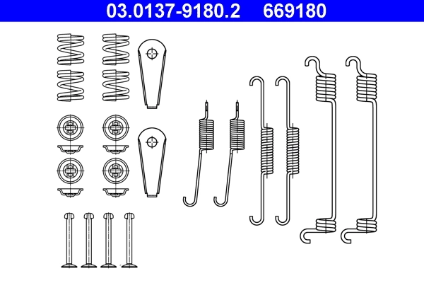 ATE Kit accessori, Ganasce freno 03.0137-9180.2