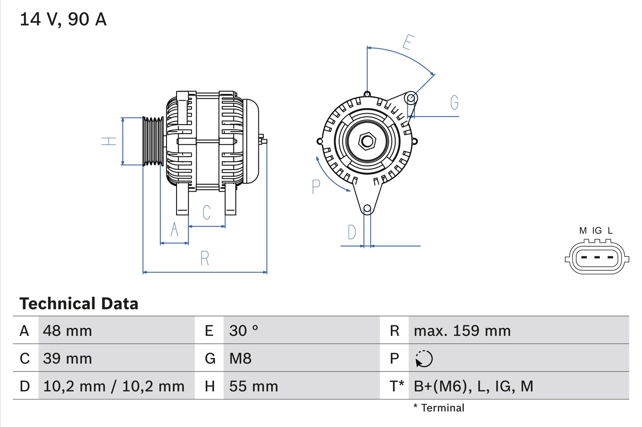 BOSCH Генератор 0 986 049 211