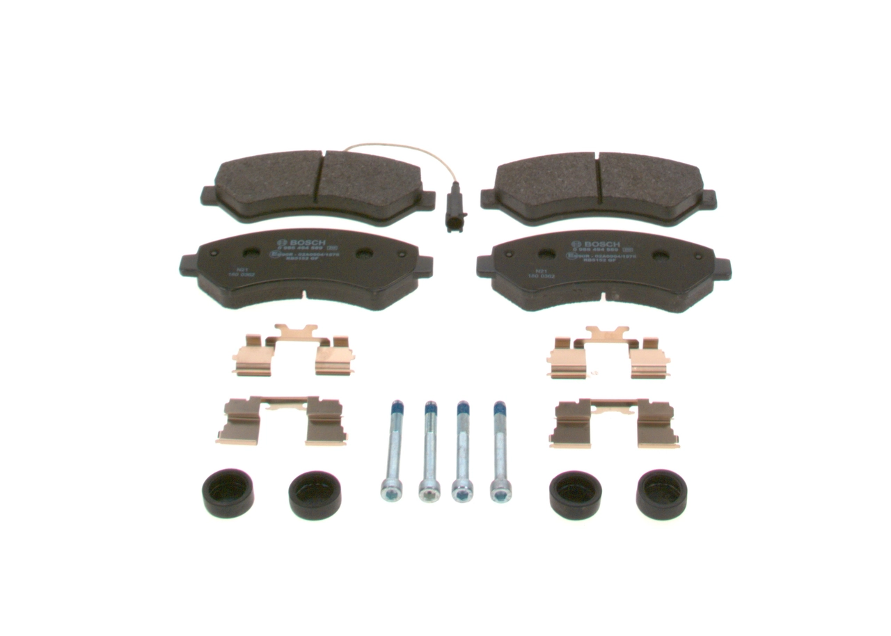 BOSCH Kit pastiglie freno, Freno a disco 0 986 494 589