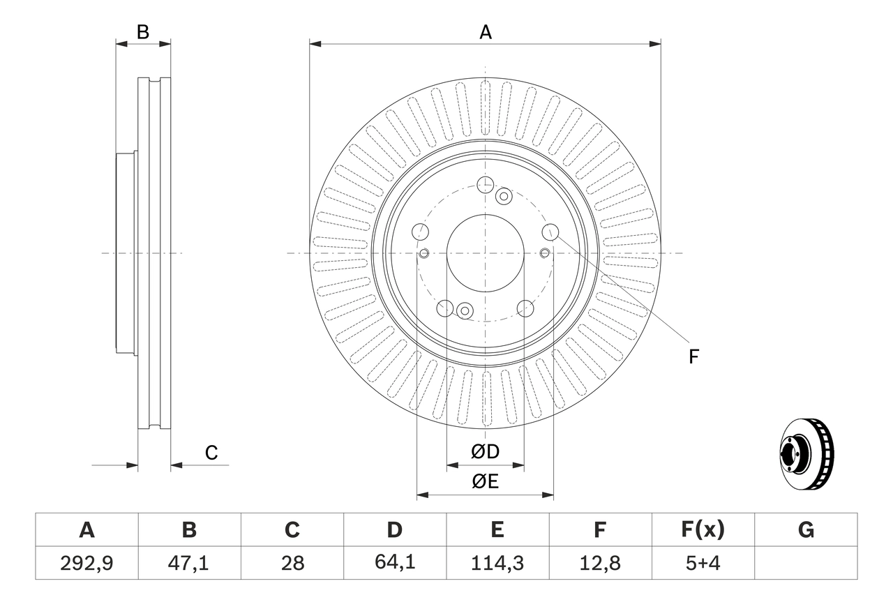 BOSCH Disco de freno 0 986 479 456