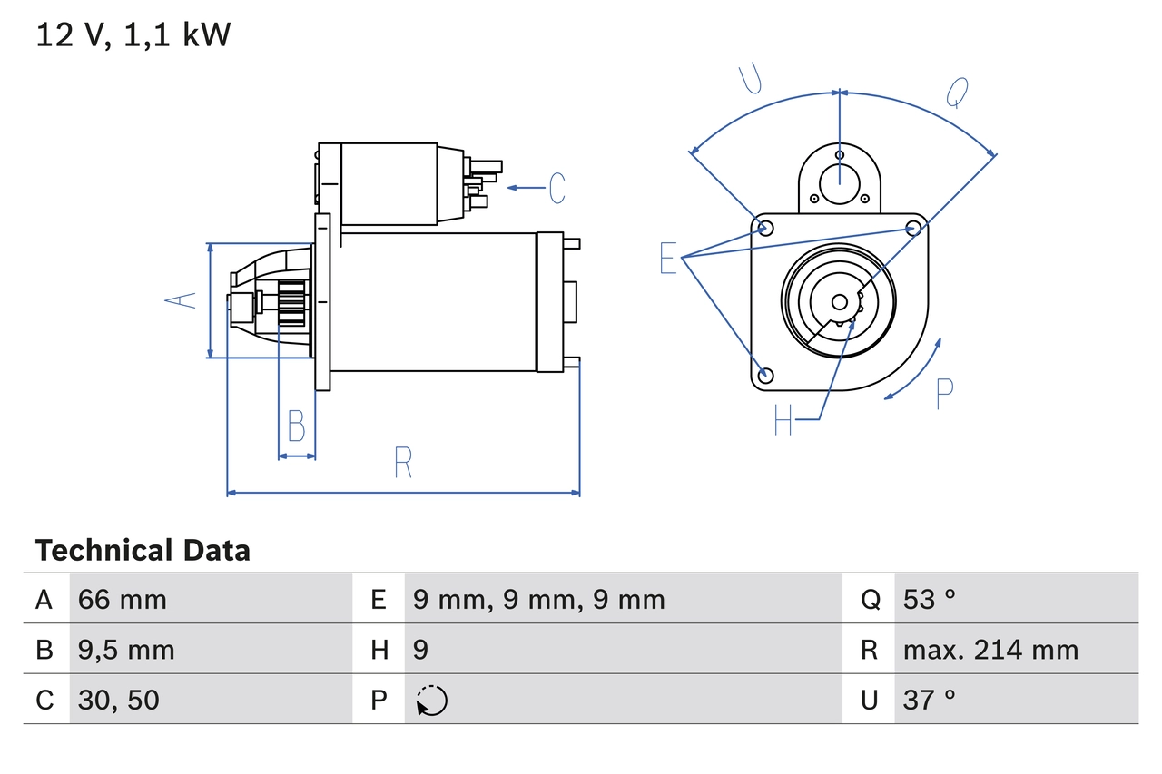 BOSCH 起动机 0 986 017 770
