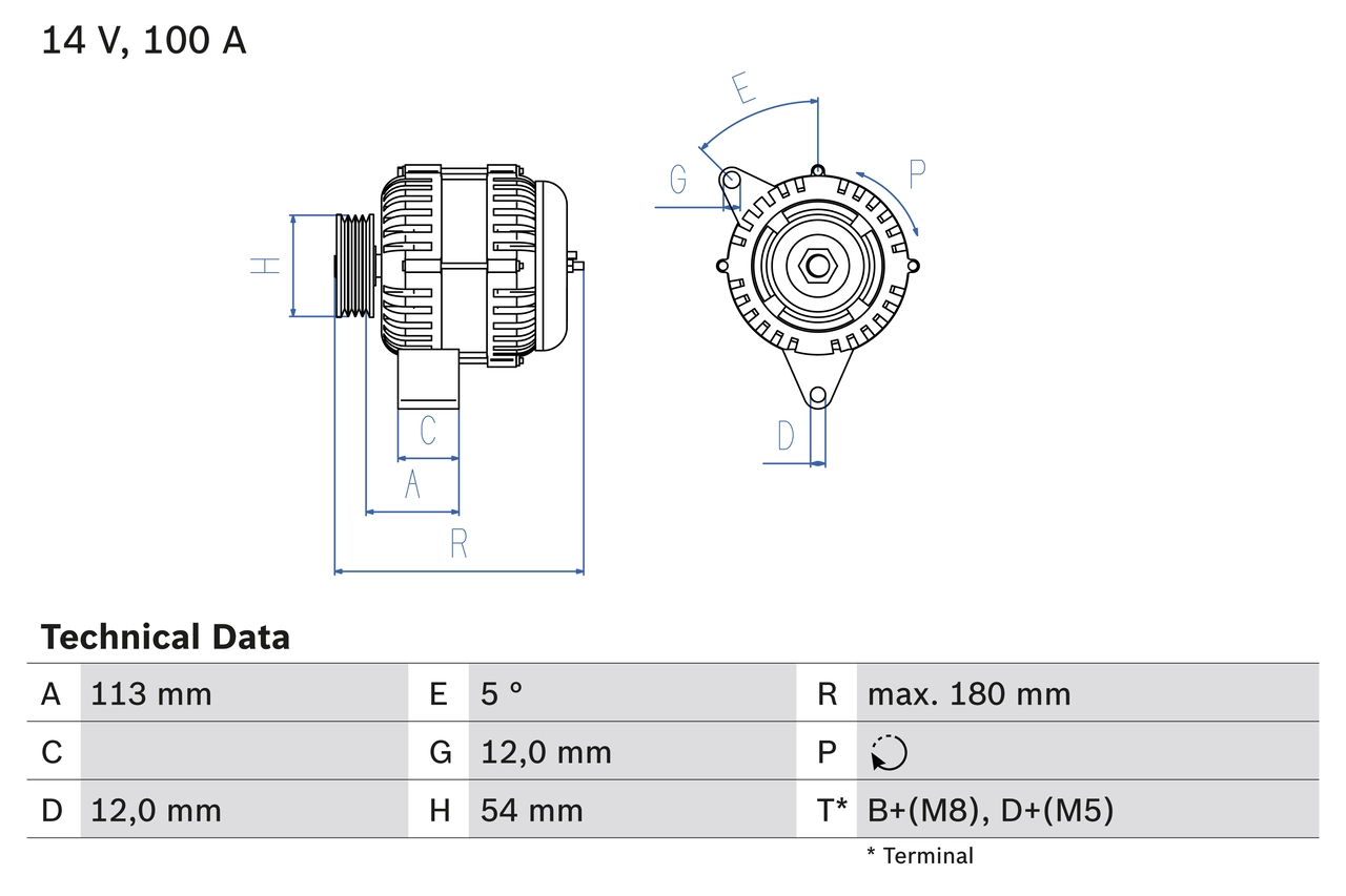 BOSCH Alternatör 0 986 083 210