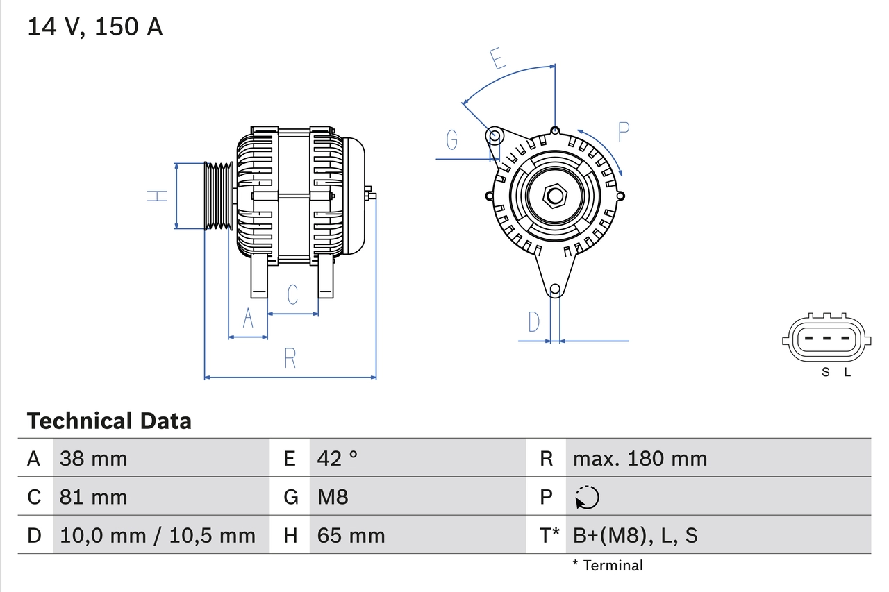 BOSCH Alternatör 0 986 081 960