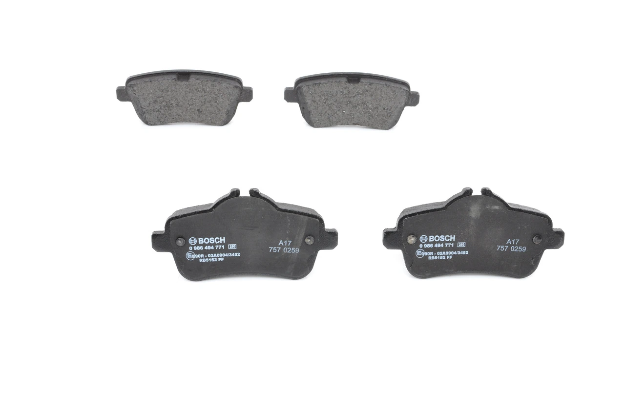 BOSCH Kit pastiglie freno, Freno a disco 0 986 494 771