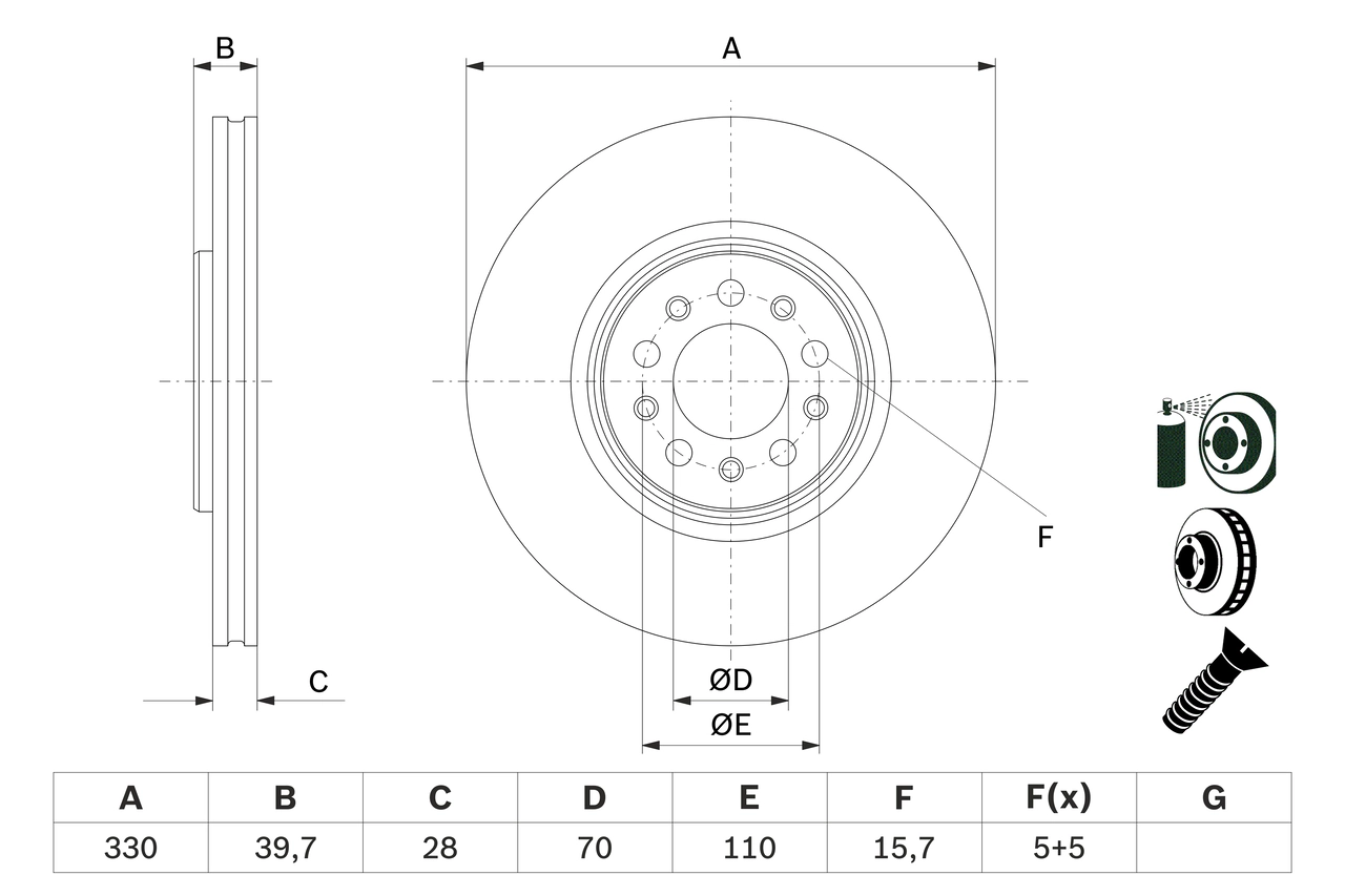 BOSCH Disco freno 0 986 479 F66