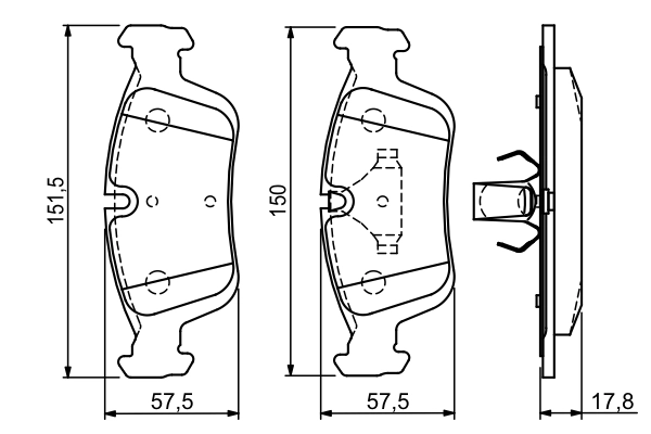 BOSCH Brake Pad Set, disc brake 0 986 494 015