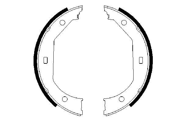 BOSCH Bremsbackensatz, Feststellbremse 0 986 487 607