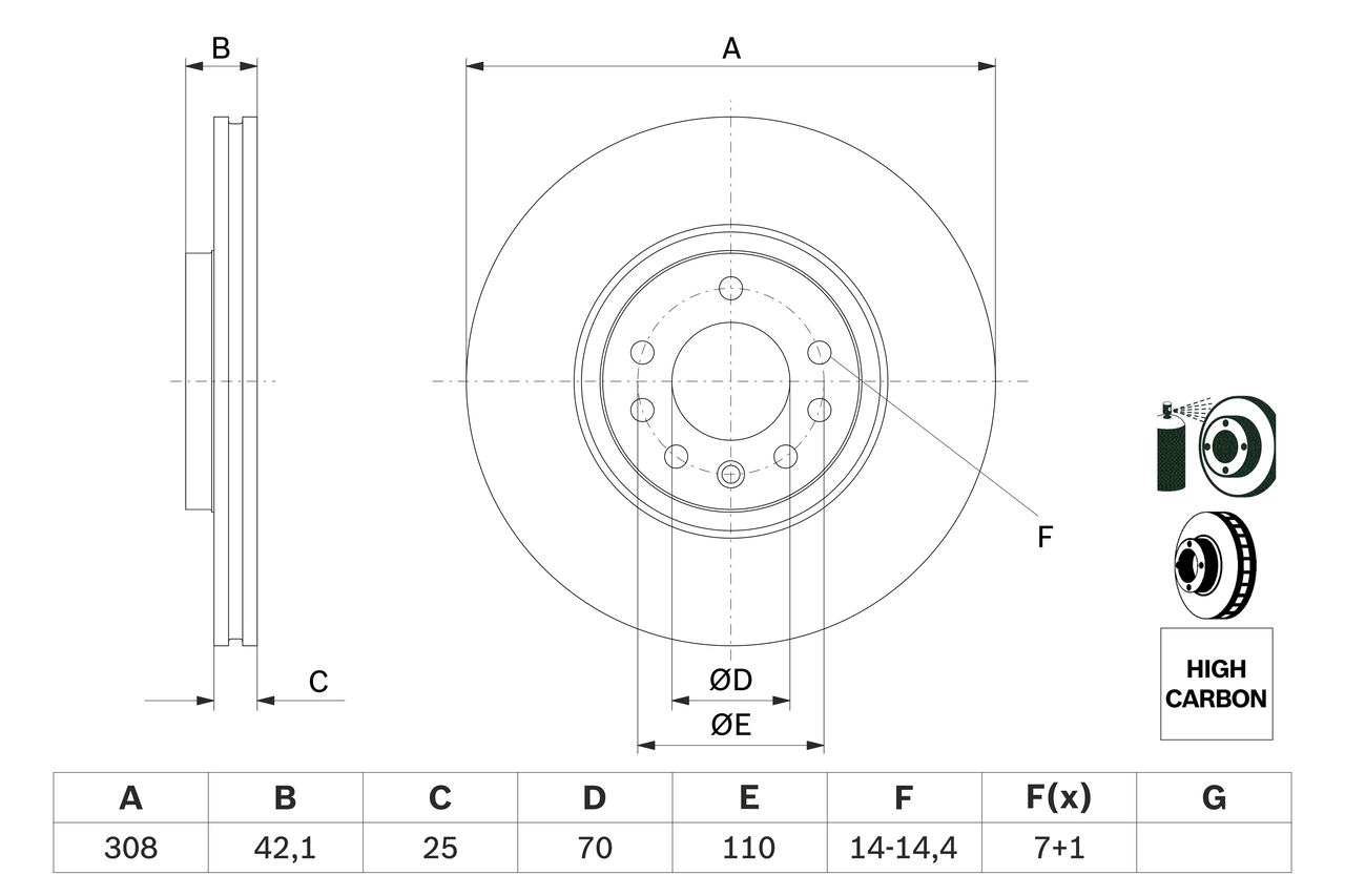 BOSCH Disco de freno 0 986 479 113