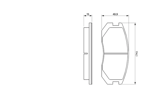 BOSCH Brake Pad Set, disc brake 0 986 460 980