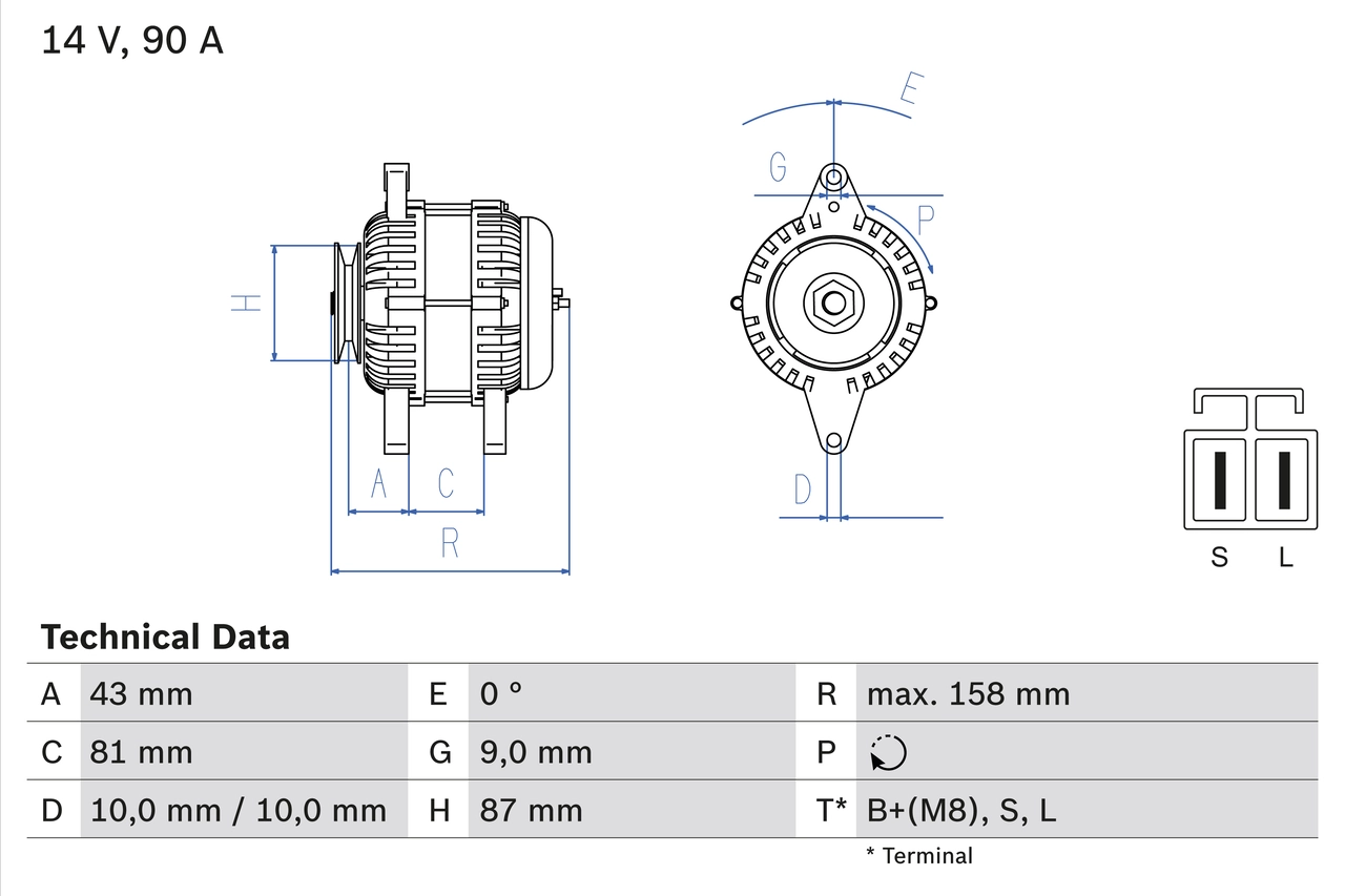 BOSCH Alternatör 0 986 080 430