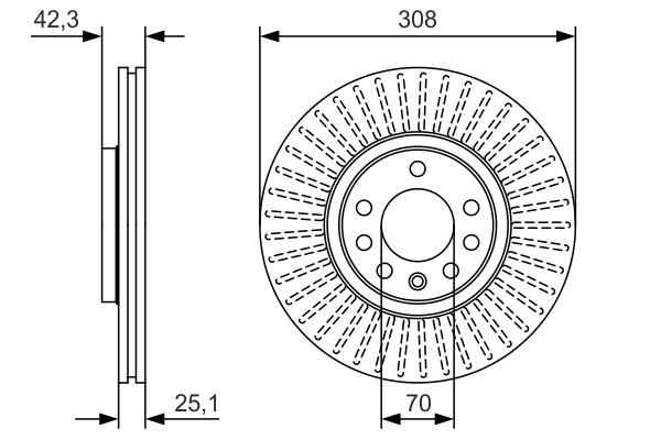 BOSCH Disco de freno 0 986 479 W59