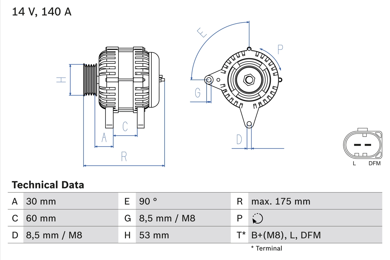 BOSCH Alternatör 0 986 080 600