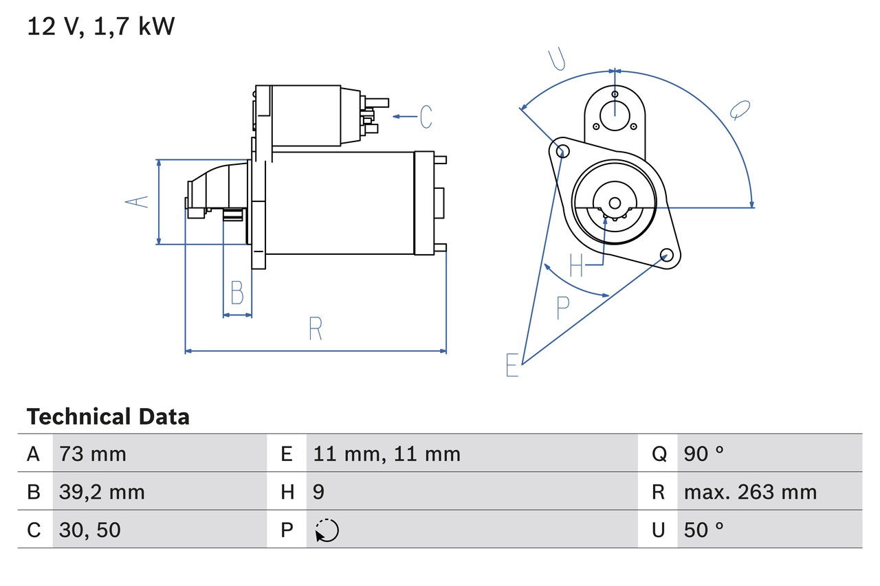 BOSCH 起动机 0 986 017 440