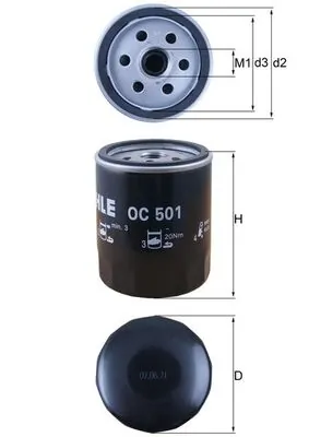 KNECHT מסנן שמן OC 501