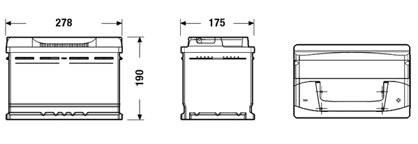 CENTRA Starterbatterie CB740