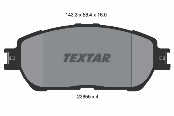 TEXTAR ערכת רפידות בלם, בלמי דיסק 2385501